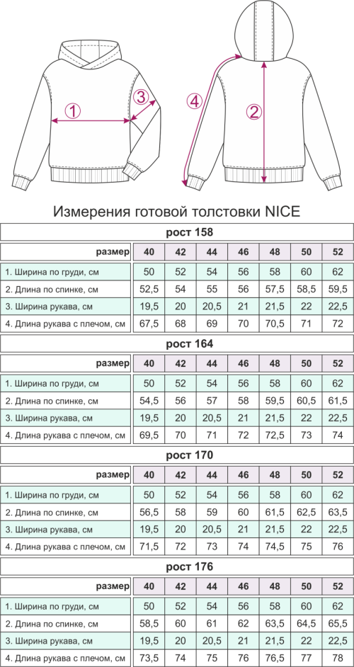 выкройка толстовки Найс