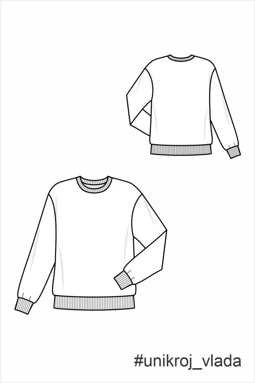 выкройка свитшота