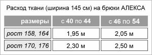 выкройка брюк Алекса