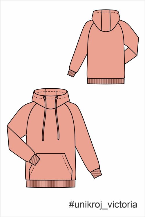 выкройка худи Виктория