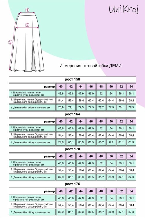 выкройка юбки