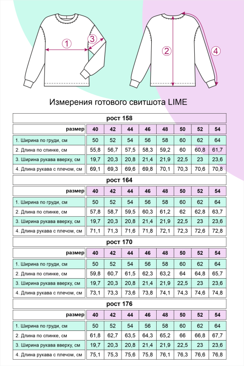 выкройка свитшота Лайм