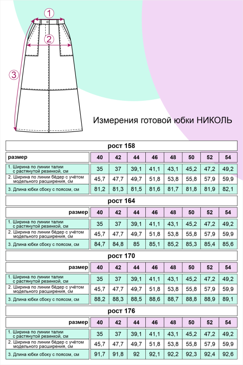 выкройка юбки