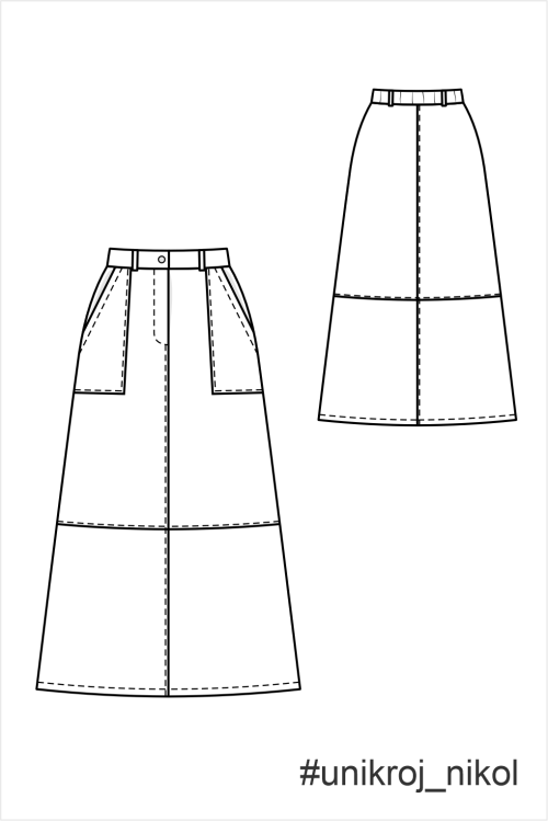 выкройка юбки