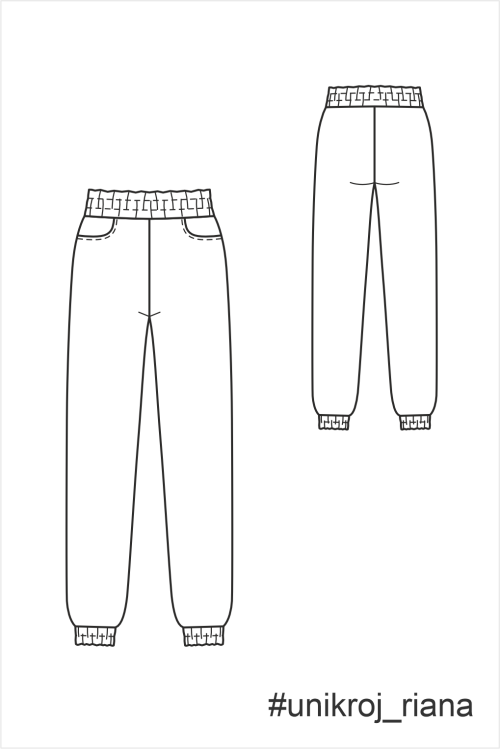 выкройка брюк Риана