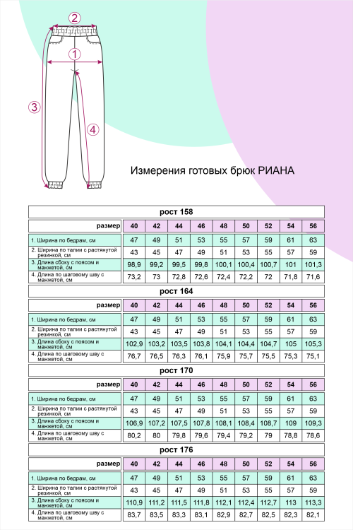 выкройка брюк Риана