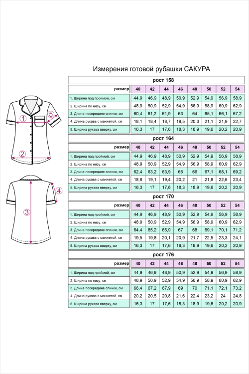 выкройка пижамы Сакура