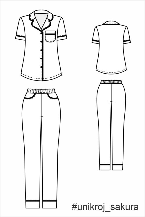 выкройка пижамы