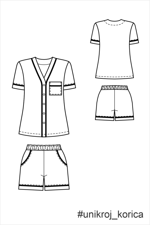 выкройка пижамы КОРИЦА